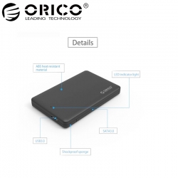 Boitier externe ORICO  pour disque dur SSD/ HDD 2,5  pouces, connectique Micro B photo 2