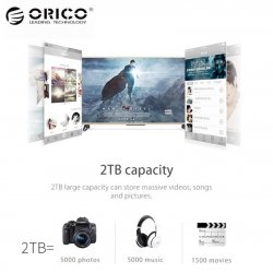 Boitier externe ORICO  pour disque dur SSD pouces, connectique USB-C 3.1 photo 3