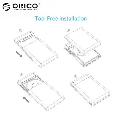 Boitier externe ORICO  pour disque dur SSD pouces, connectique USB-C 3.1 photo 4