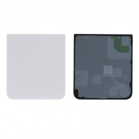 Vitre arrière inférieure pour Samsung Galaxy Z Flip 5 Blanc_photo1