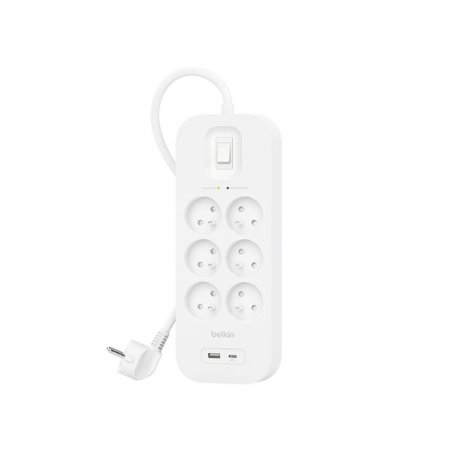 Multiprise (6) avec ports USB A et USB C - Belkin photo 2