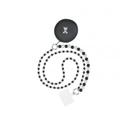 Tour de cou perles noires et blanches longueur 120 cm photo 1