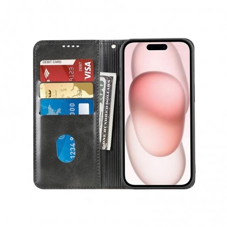Etui portefeuille à clapet Noir pour iPhone 15 Pro Max photo 7