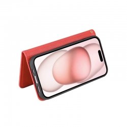Etui portefeuille à clapet Rouge pour iPhone 15 Pro photo 6