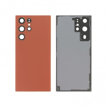 Vitre arrière compatible Rouge pour Samsung Galaxy S22 Ultra photo 1