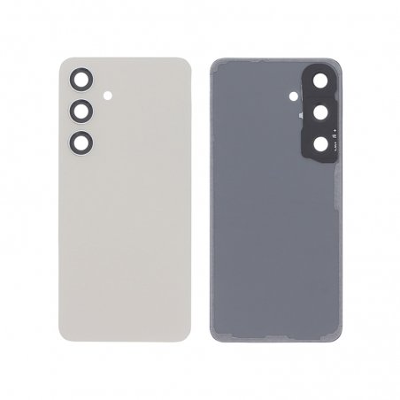 Vitre arrière compatible creme pour Samsung Galaxy S24 photo 1