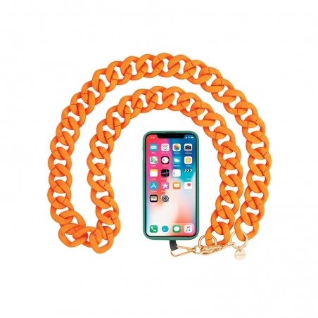 Tour de cou chaine 120cm motif Noeud Orange photo 2