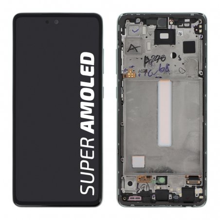 Bloc écran Super AMOLED pré-monté sur châssis pour Samsung Galaxy A52s Vert_photo1b