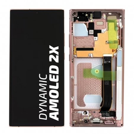 Bloc écran Dynamic AMOLED 2X pré-monté sur châssis pour Samsung Galaxy Note 20 Ultra 5G Bronze_photo1