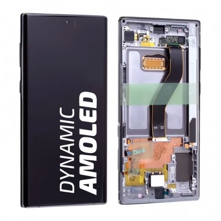 Bloc écran Dynamic Amoled et vitre pré-montés sur châssis pour Samsung Galaxy Note 10+ Argent Stellaire_photo1