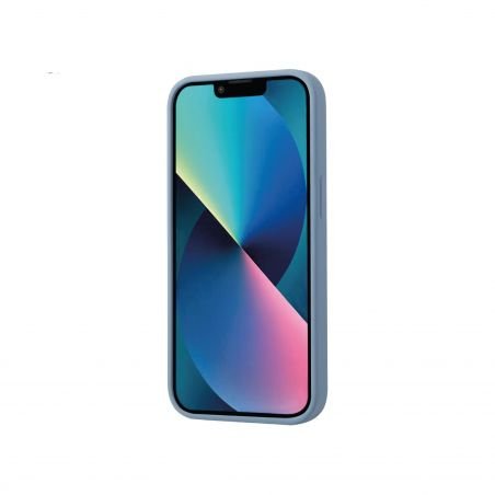 Housse silicone bleu givré pour iPhone 16 Plus