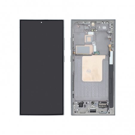Ecran d\'origine reconditionné avec châssis pour Galaxy S24 Ultra Titane Noir photo 1