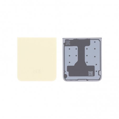 Vitre arrière inférieure Jaune d\'origine Samsung pour Galaxy Z Flip6 photo 1