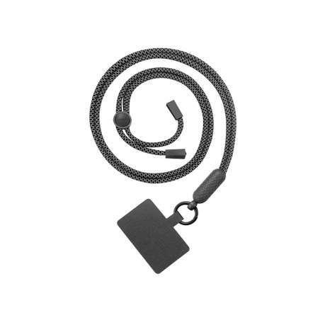 Tour de cou 120cm Noir et Gris réglable photo 1