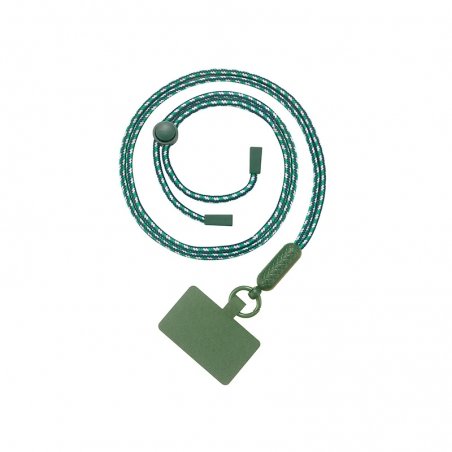 Tour de cou 120cm Vert foncé et Blanc réglable photo 1