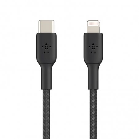 Câble BELKIN tressé USB-C vers lightning 1m - Noir photo 2