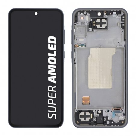 Bloc écran complet bleu nuit avec châssis pour Samsung Galaxy A35 photo1