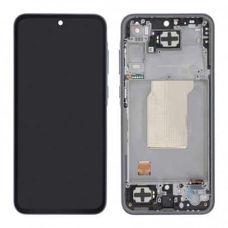 Bloc écran complet bleu nuit avec châssis pour Samsung Galaxy A35 photo2