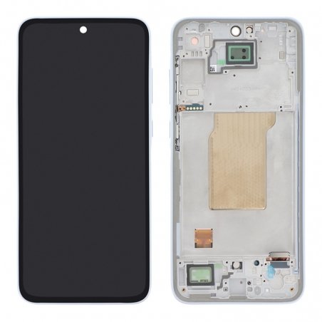 Bloc écran complet bleu avec châssis pour Samsung Galaxy A35 photo2