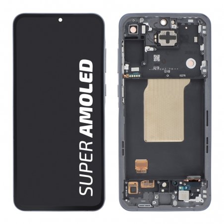 Bloc écran complet bleu nuit avec châssis pour Samsung Galaxy A55 photo1