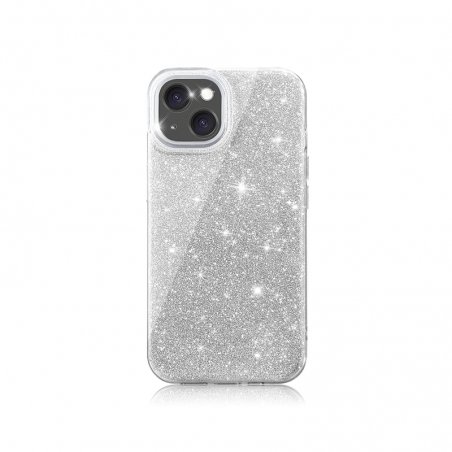 Coque strass Argent pour iPhone 16 photo 1