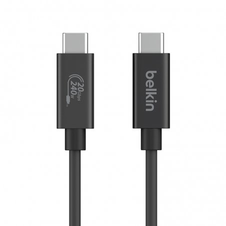 Câble USB-C 4.0 240W 2m Noir Belkin photo 2