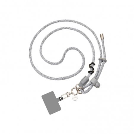 Tour de cou cordon Elena Blanc et noir photo 1