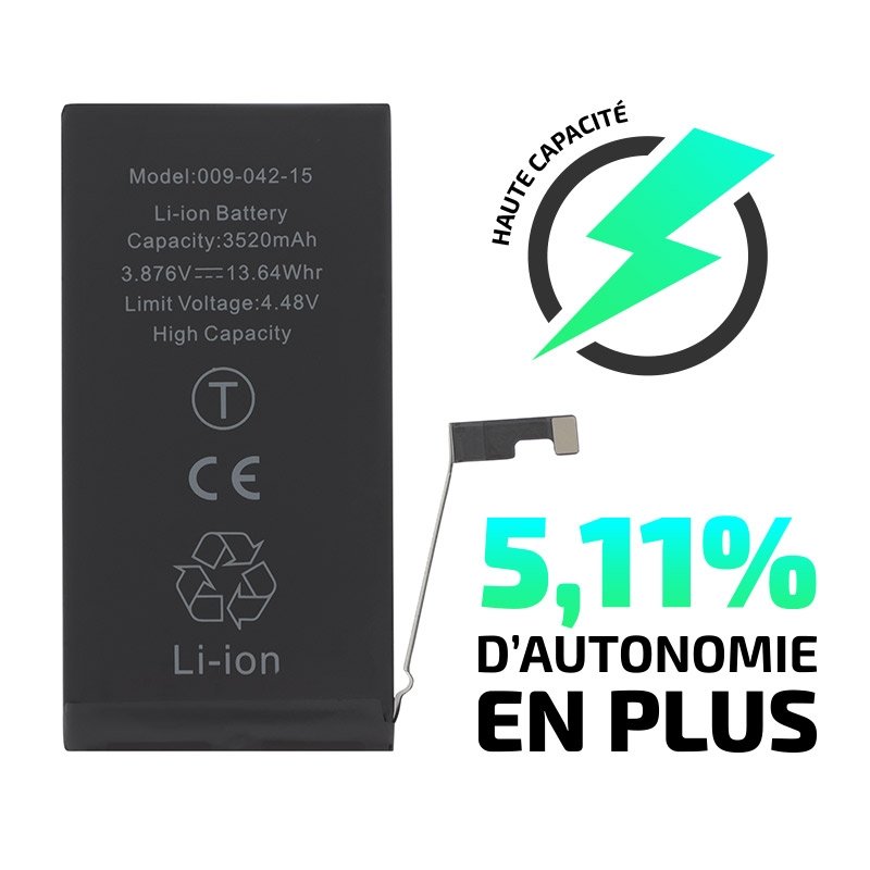 Batterie haute capacité pour iPhone 15 photo 1