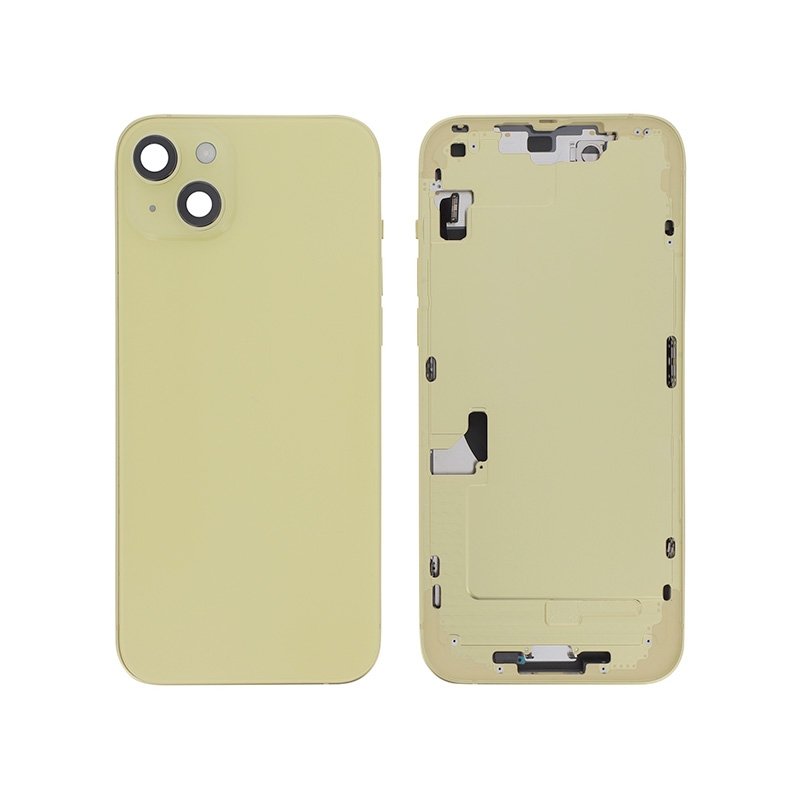 Châssis avec vitre arrière pour iPhone 14 Plus Jaune photo 1