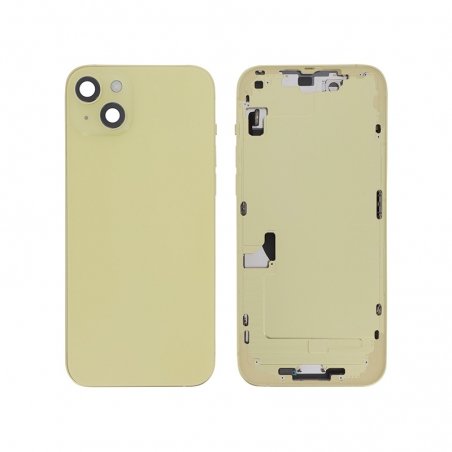 Châssis avec vitre arrière pour iPhone 14 Plus Jaune photo 1