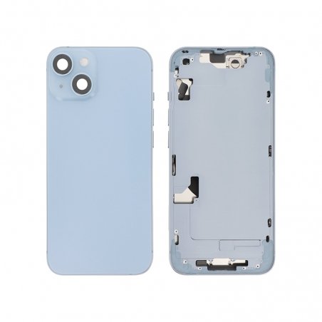 Châssis avec vitre arrière pour iPhone 14 Bleu photo 1