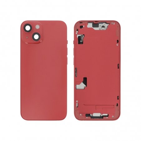 Châssis avec vitre arrière pour iPhone 14 Rouge photo 1