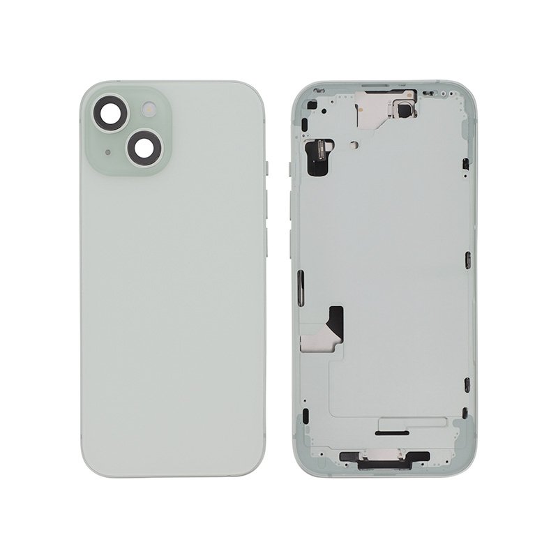 Châssis avec vitre arrière pour iPhone 15 Vert photo 1