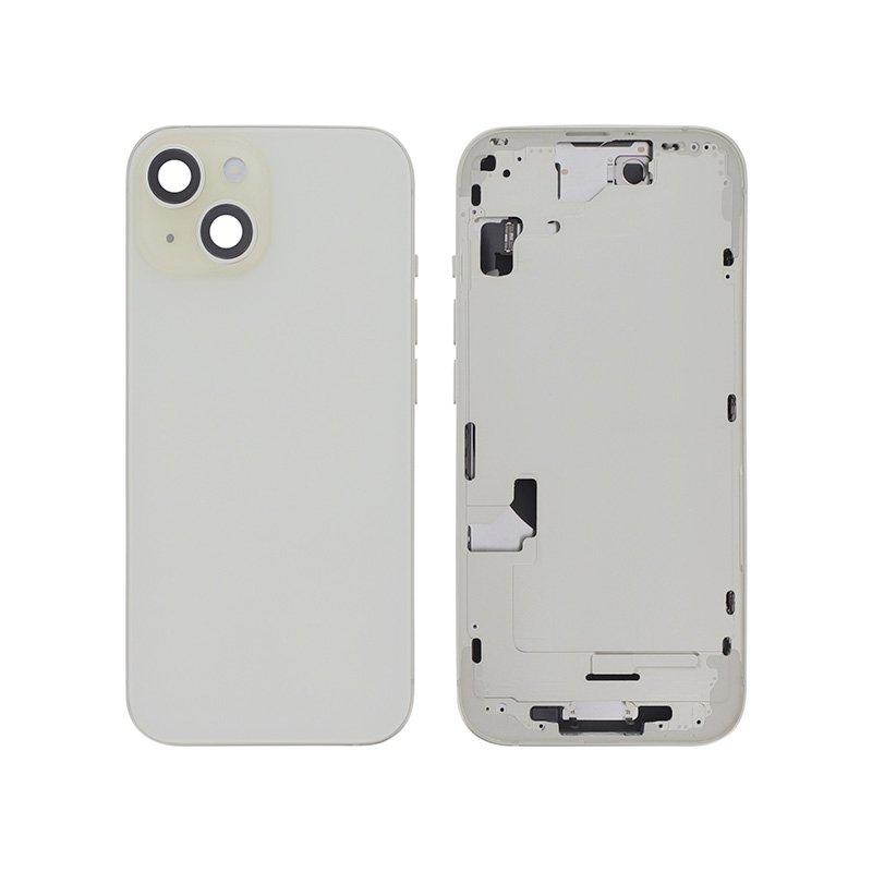 Châssis avec vitre arrière pour iPhone 15 Jaune photo 1