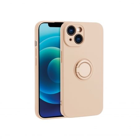 Coque avec anneau beige pour iPhone 13 Pro