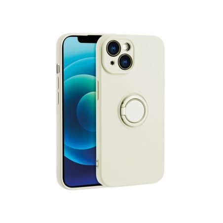 Coque avec anneau blanc pour iPhone 16 Pro Max