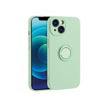 Coque avec anneau menthe pour iPhone 15 Pro