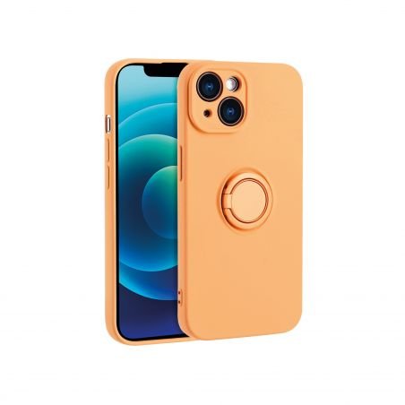 Coque avec anneau orange pour iPhone 16 Plus