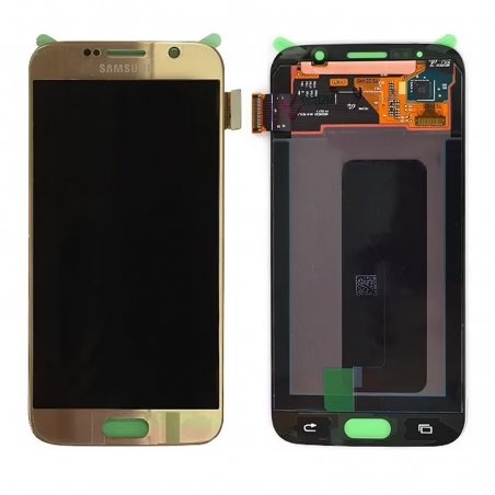 Ecran Amoled Or et vitre prémontés pour Samsung Galaxy S6 photo 1