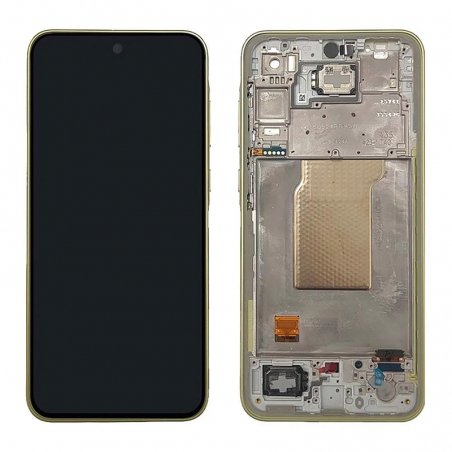 Bloc écran complet lime avec châssis pour Samsung Galaxy A35 5G photo 2