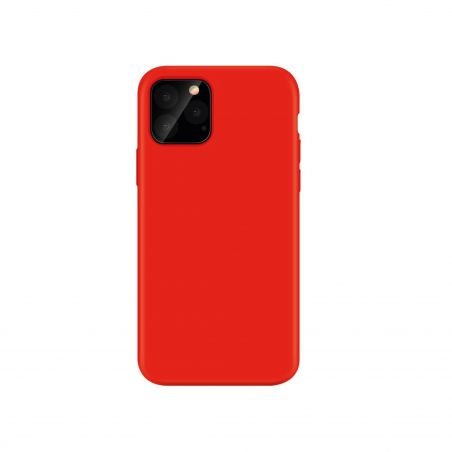 Housse silicone pour iPhone 16 Pro Max avec intérieur microfibres Rouge
