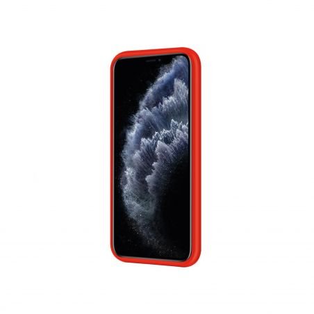 Housse silicone pour iPhone 16 Pro avec intérieur microfibres Rouge