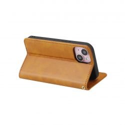 Housse portefeuille pour iPhone 16 Plus - Marron