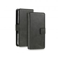 Housse portefeuille coque souple Noire universelle Taille M