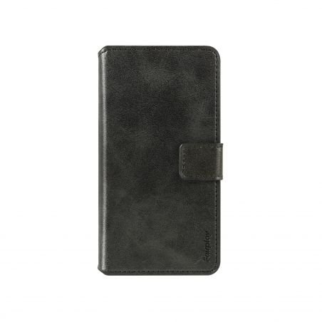 Housse portefeuille coque souple Noire universelle Taille S