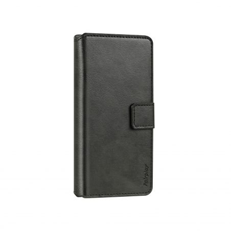 Housse portefeuille coque souple Noire universelle Taille L