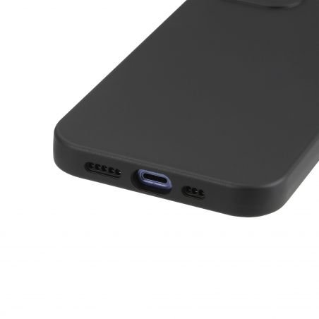 Coque TPU effet métal Noir pour iPhone 16 Plus