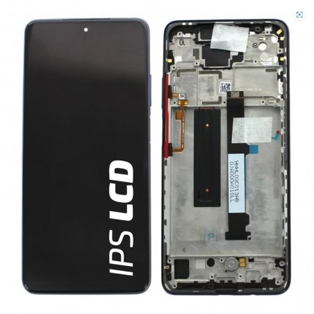 Bloc écran LCD et vitre pré-montés sur châssis pour Xiaomi Mi 10T Lite Bleu_photo1