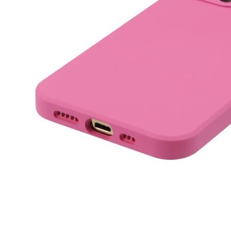 Coque silicone MagSafe Rose pour iPhone 16 Pro Max
