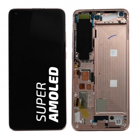 Bloc écran Super AMOLED et vitre pré-montés sur châssis pour Xiaomi Mi 10 Pro Blanc_photo1